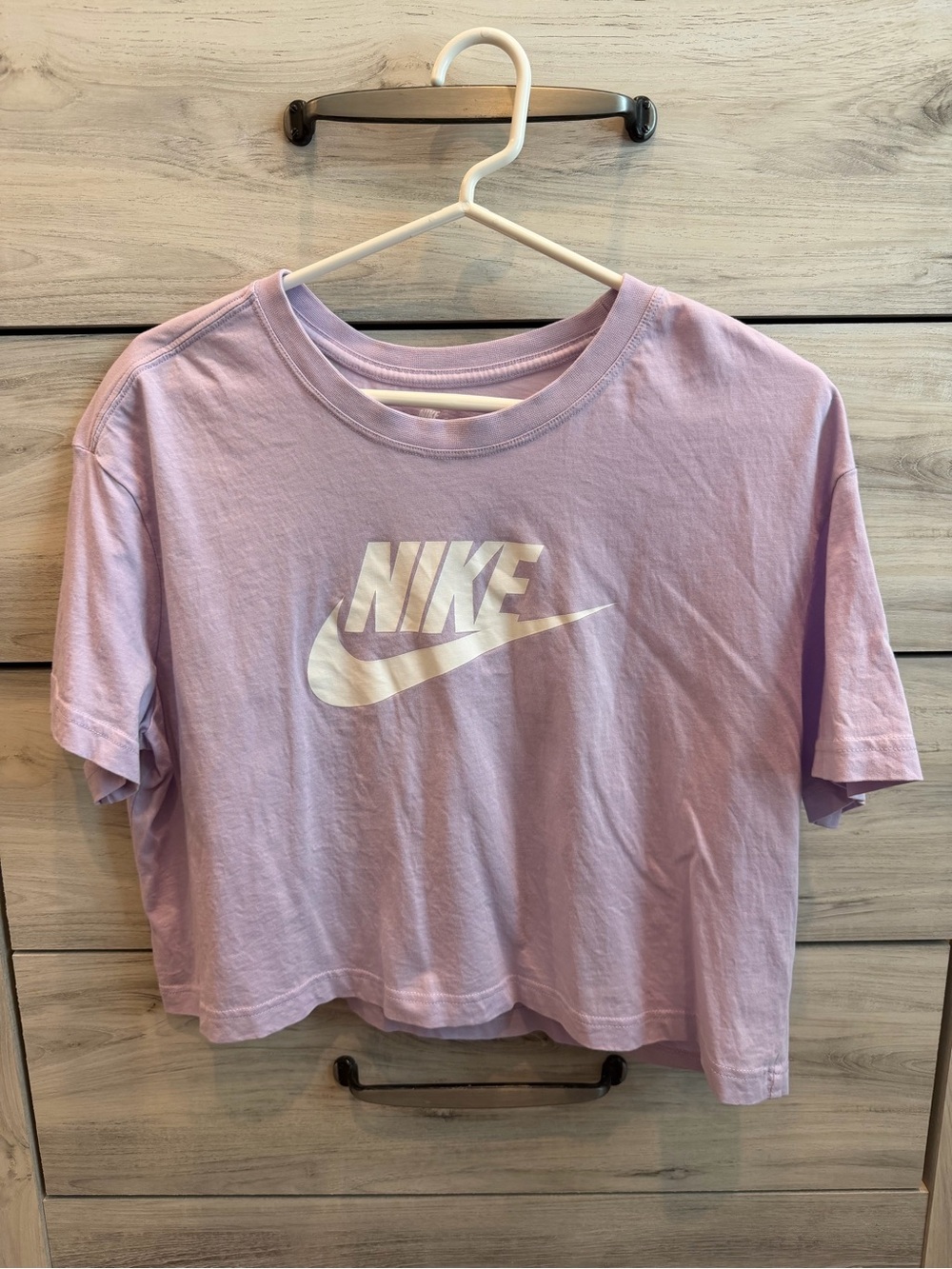 Nike Lavender Boxy Cropped Tee